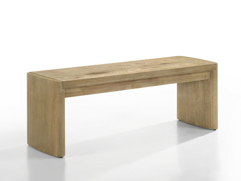 Magnus 6 Piece Oak Finish 84" Extendable Rectangular Dining Table Set with Dining Bench